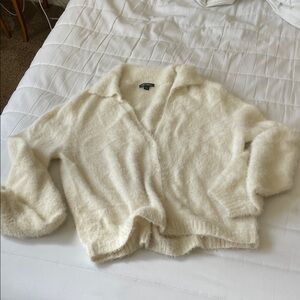Wild Fable Cream Fuzzy Cardigan